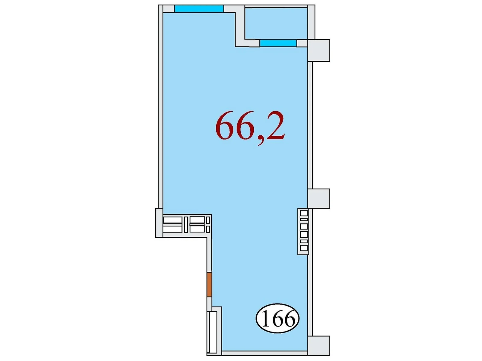 Продається 2-кімнатна квартира 66.2 кв. м у Дніпрі, вул. Айдарівська, 15 - фото 1
