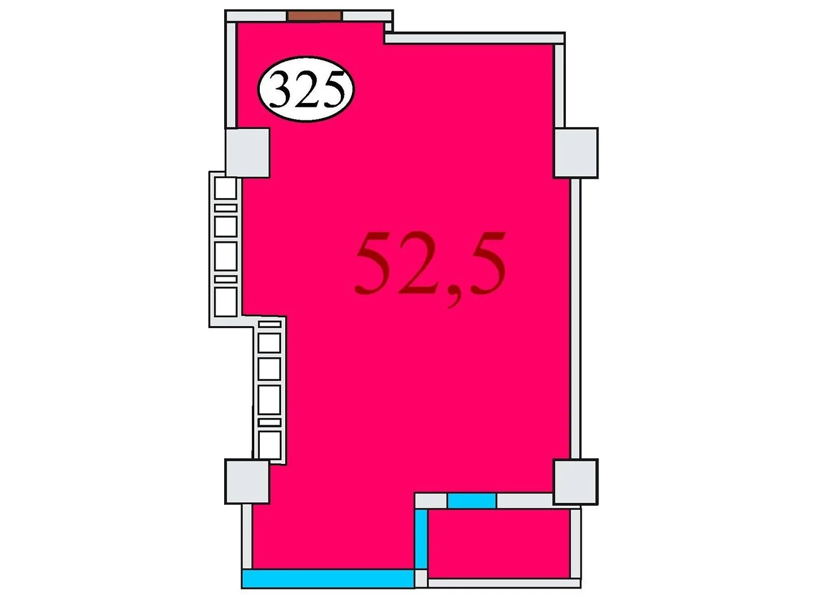 Продается 1-комнатная квартира 52.5 кв. м в Днепре, ул. Староказацкая(Комсомольская), 15 - фото 1