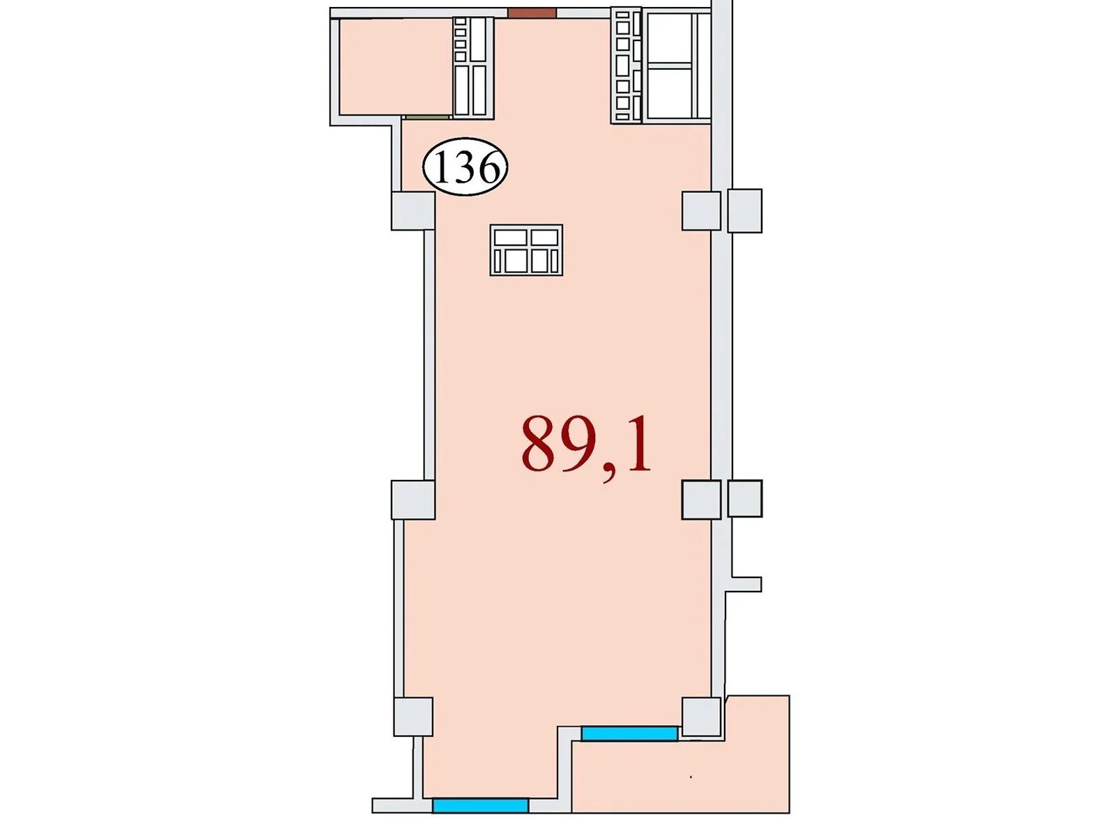 Продается 3-комнатная квартира 89.1 кв. м в Днепре, ул. Айдаривська, 15