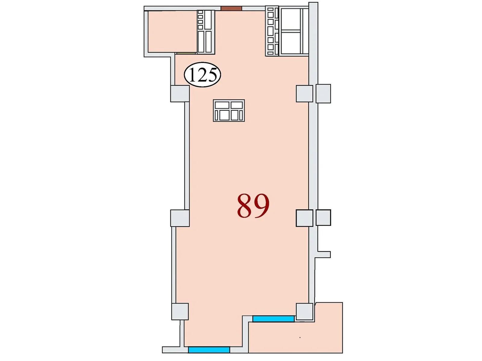 Продается 3-комнатная квартира 89 кв. м в Днепре