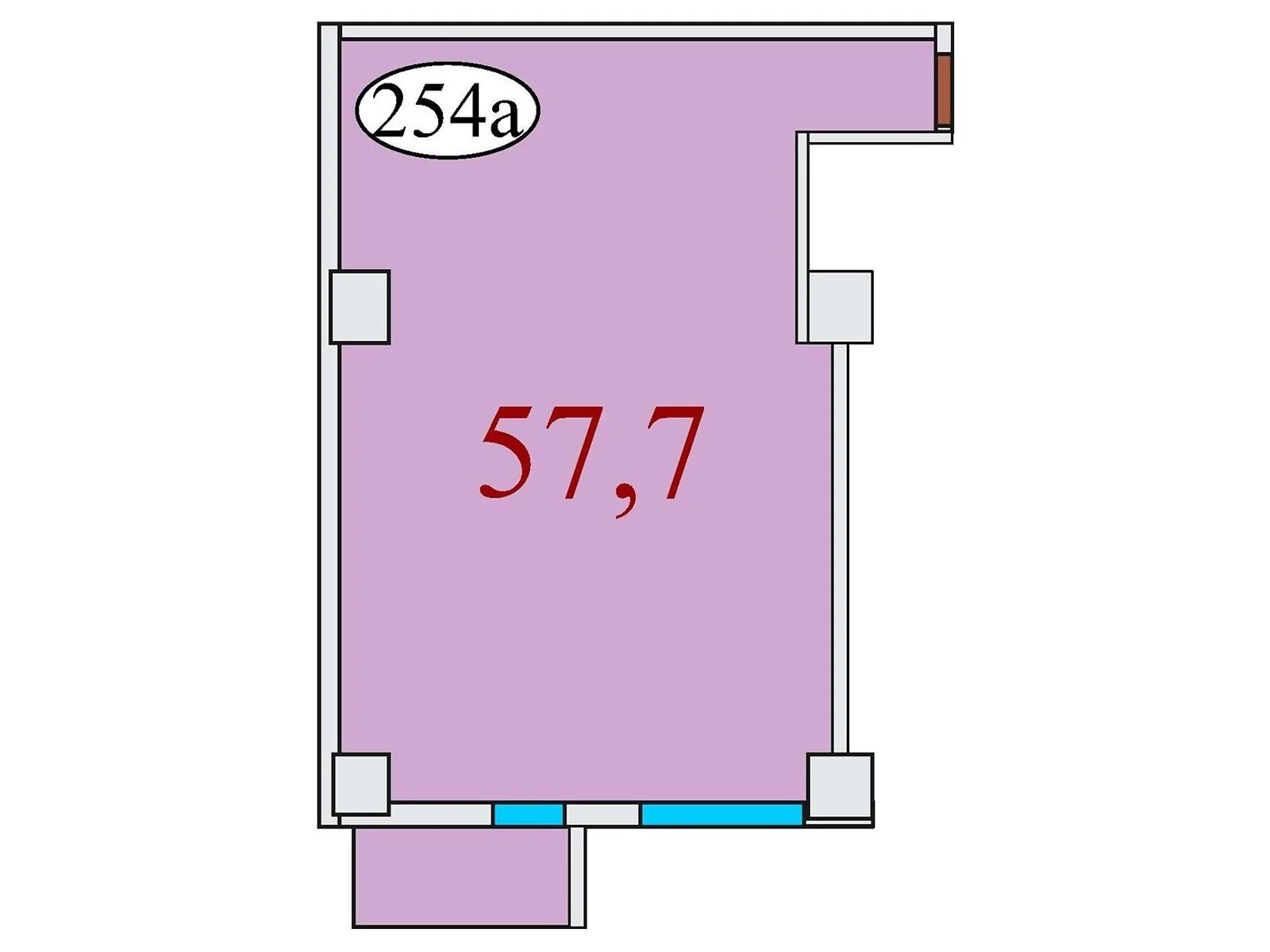 Продается 1-комнатная квартира 57.7 кв. м в Днепре, ул. Айдаривська, 15