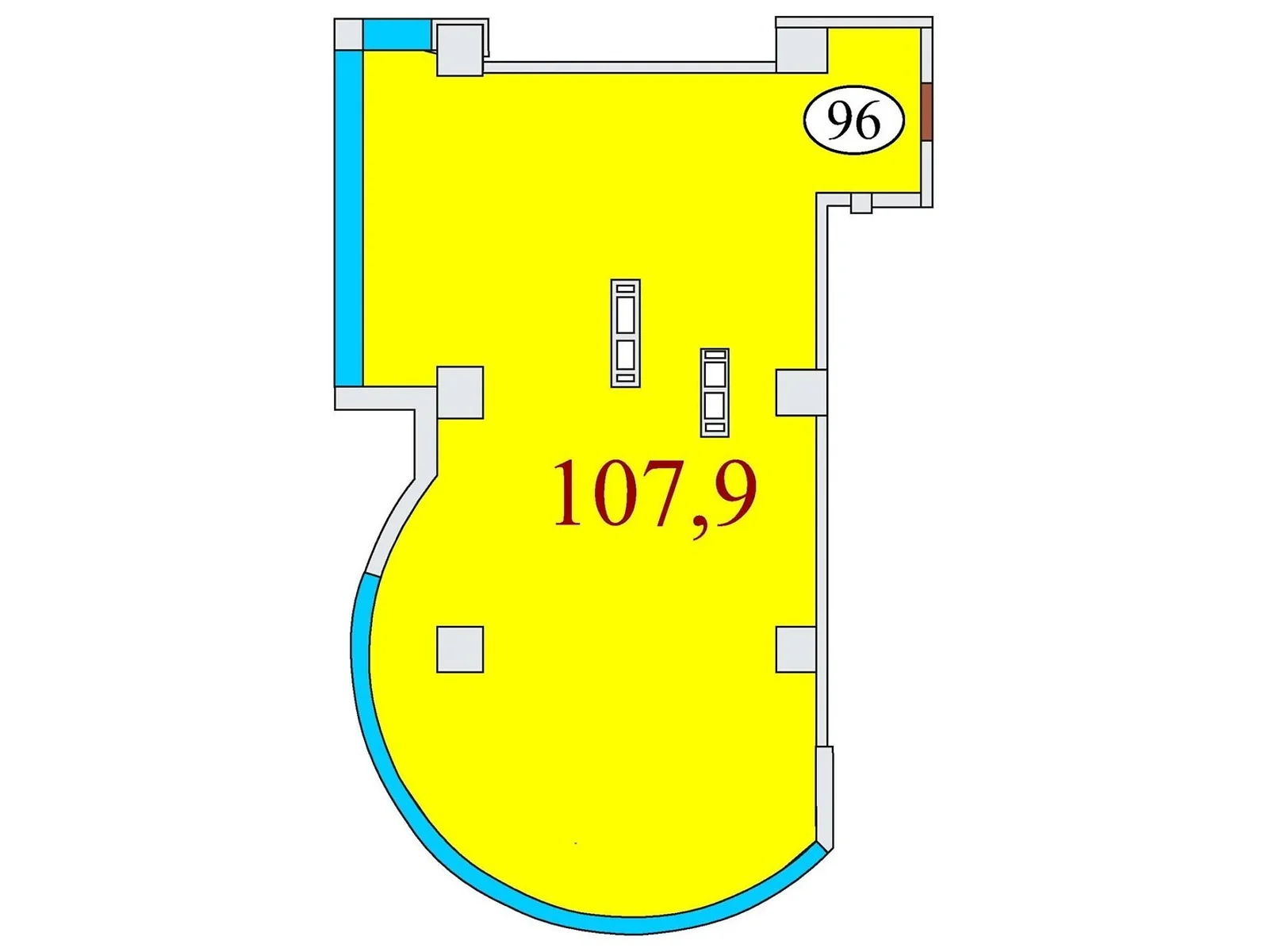 Продается 3-комнатная квартира 107.9 кв. м в Днепре, ул. Айдаривська, 15 - фото 1