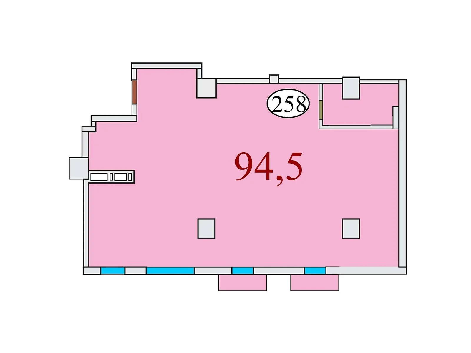 Продается 3-комнатная квартира 94.5 кв. м в Днепре, ул. Айдаривська, 15