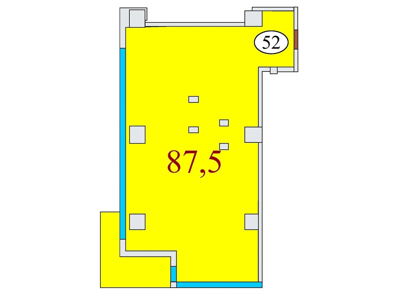 Продается 2-комнатная квартира 87.5 кв. м в Днепре, ул. Айдаривська, 15