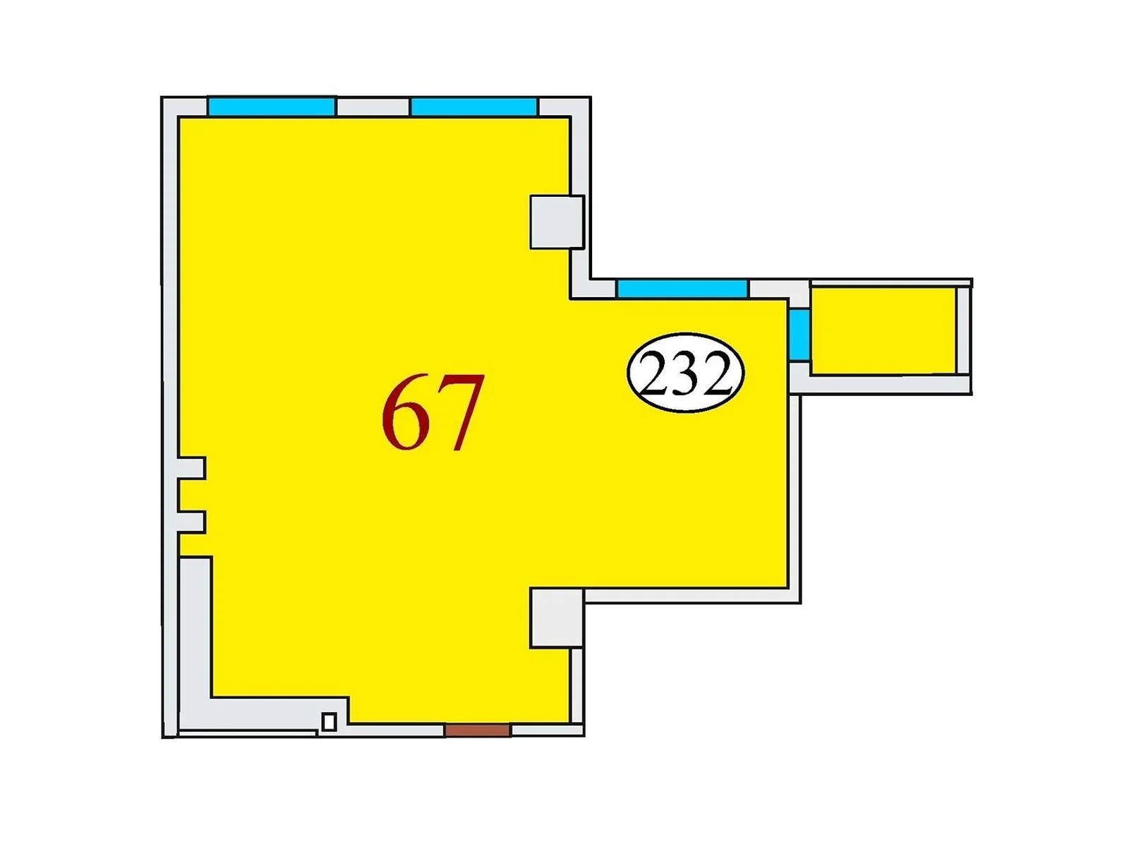 Продається 2-кімнатна квартира 67 кв. м у Дніпрі, вул. Айдарівська, 15