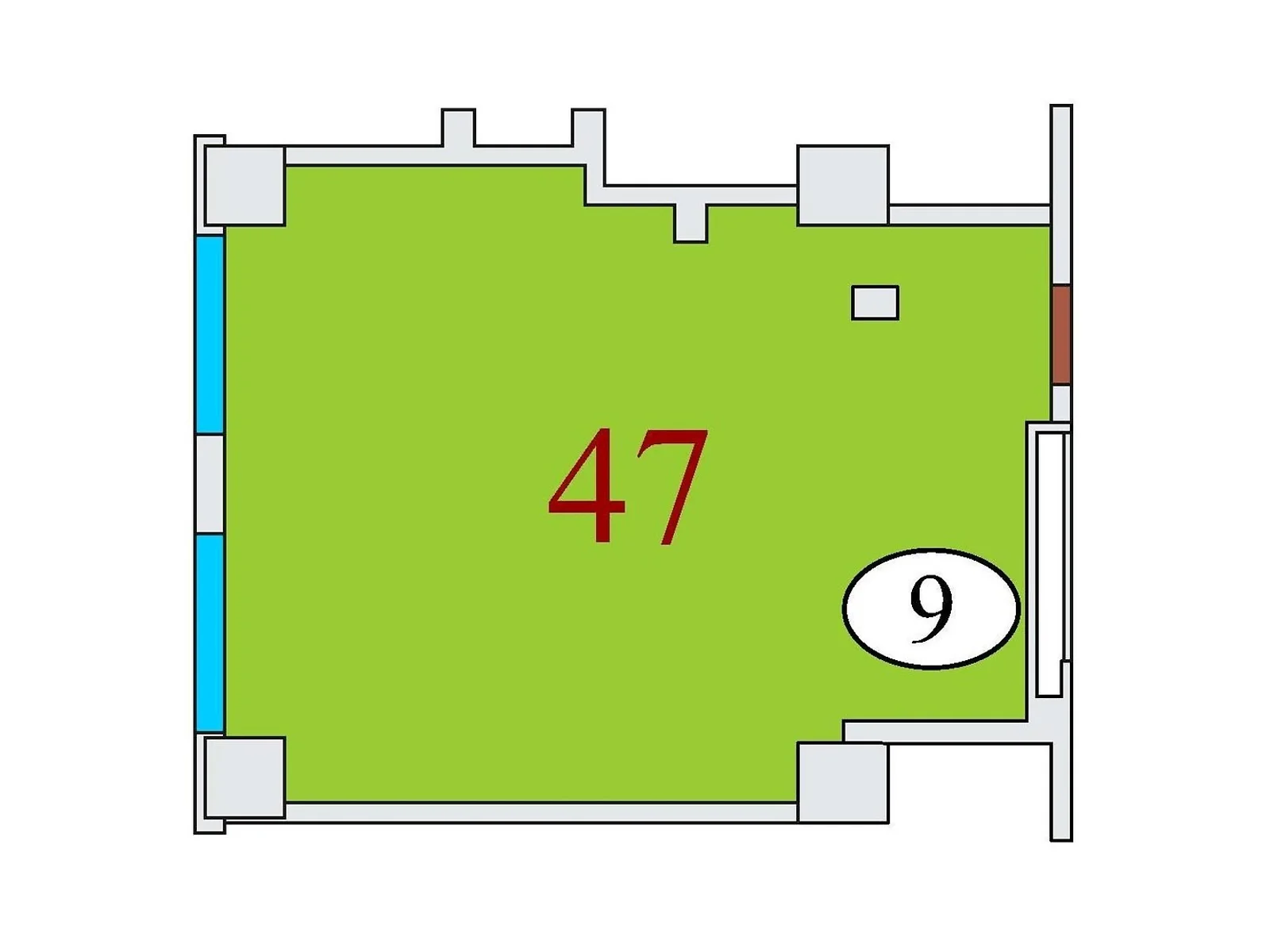 Продается 1-комнатная квартира 47 кв. м в Днепре, ул. Айдаривська, 15