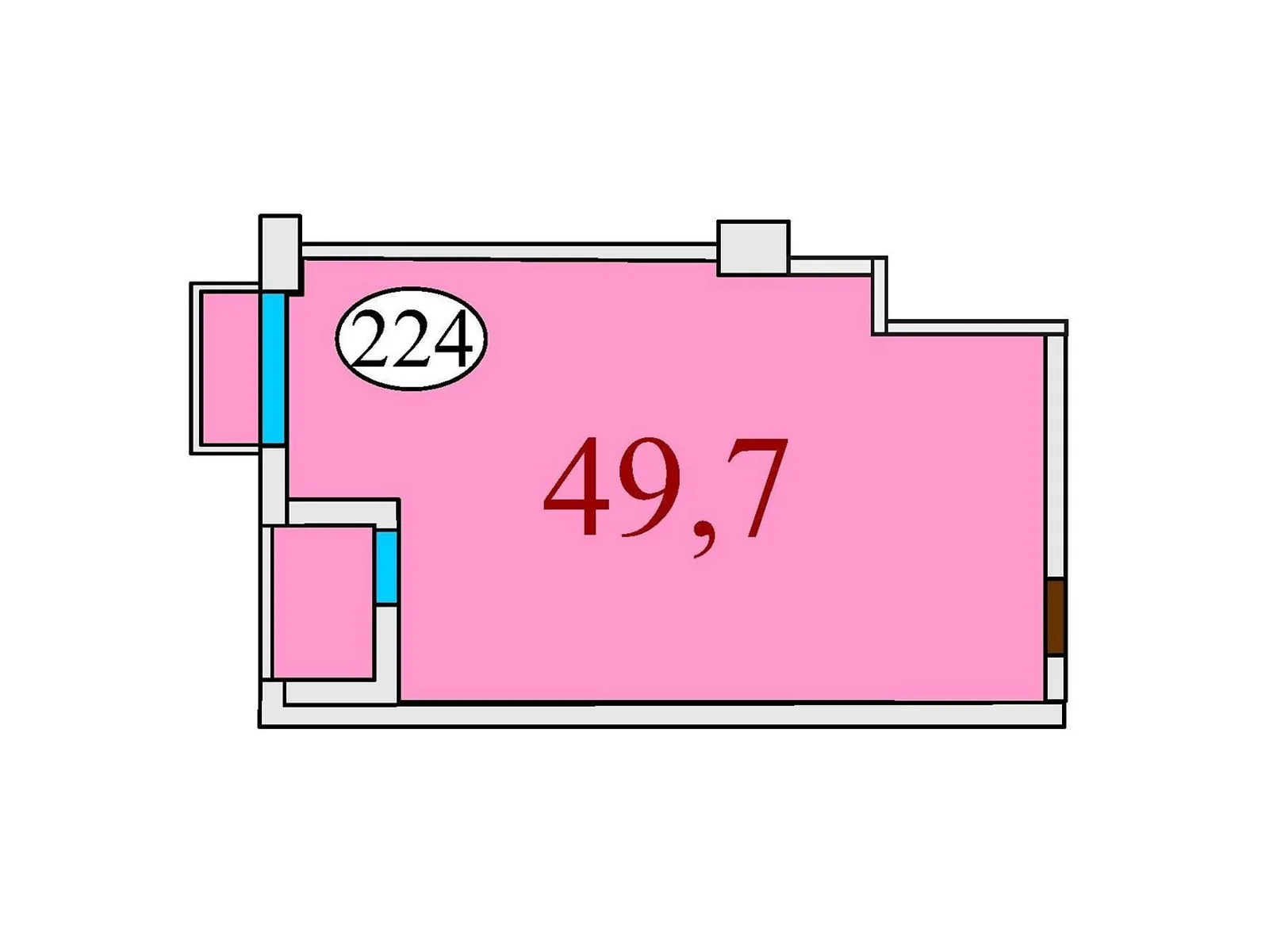 Продается 1-комнатная квартира 49.7 кв. м в Днепре, ул. Степана Бандеры(Шмидта), 15 - фото 1