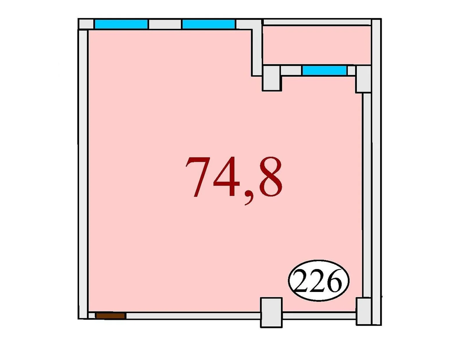 Продается 2-комнатная квартира 74.8 кв. м в Днепре, ул. Степана Бандеры(Шмидта), 15 - фото 1
