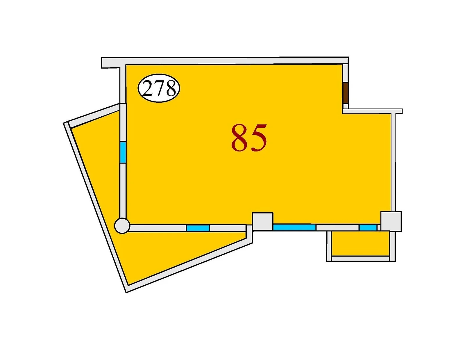 Продается 2-комнатная квартира 85 кв. м в Днепре, ул. Степана Бандеры(Шмидта), 15 - фото 1