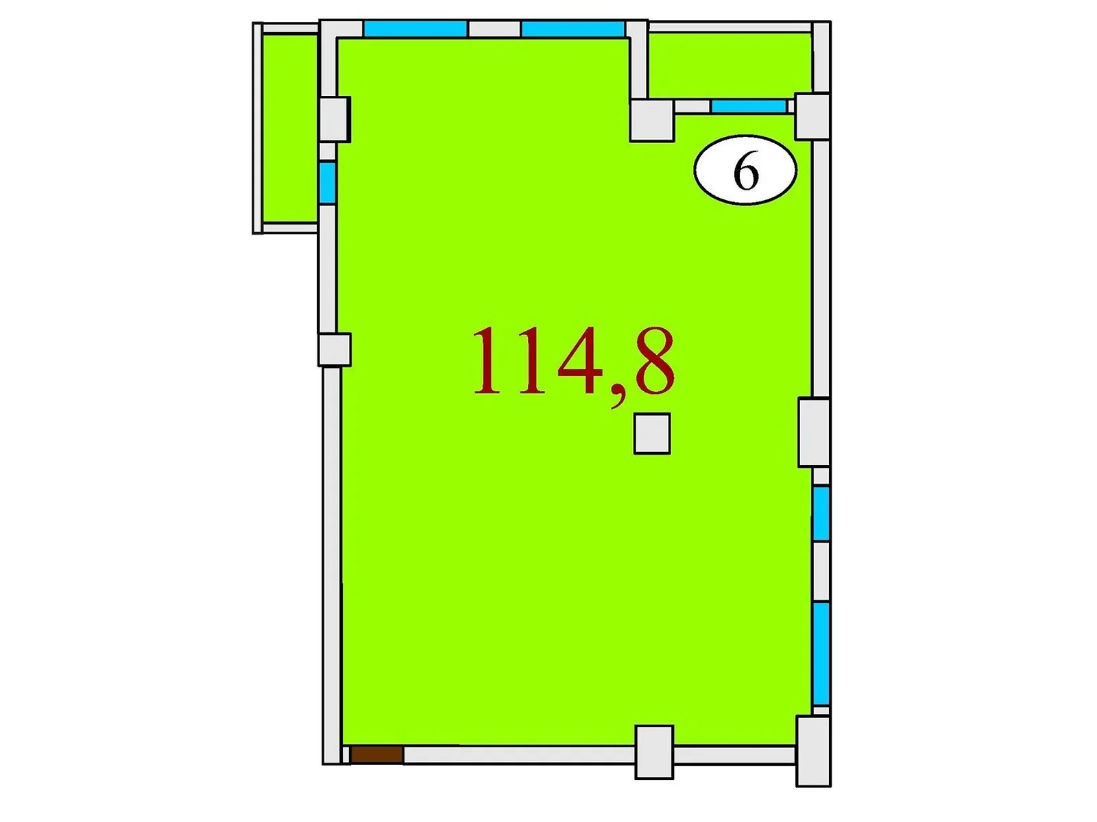 Продается 3-комнатная квартира 114.8 кв. м в Днепре, вул. Степана Бандеры(Шмидта), 15