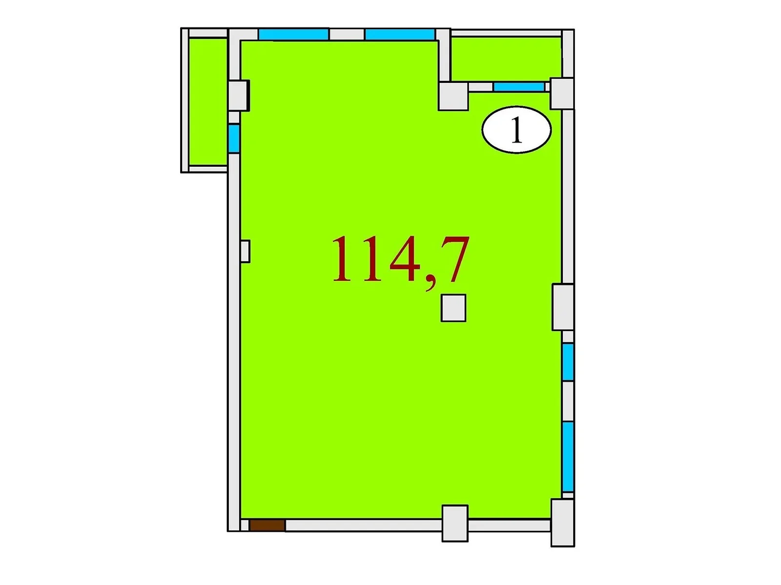 Продається 3-кімнатна квартира 114.7 кв. м у Дніпрі, вул. Степана Бандери(Шмідта), 15