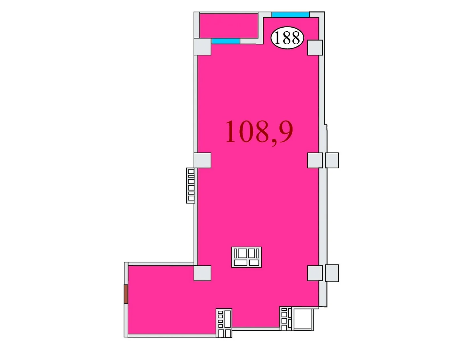 Продается 3-комнатная квартира 108.9 кв. м в Днепре, ул. Айдаривська, 15