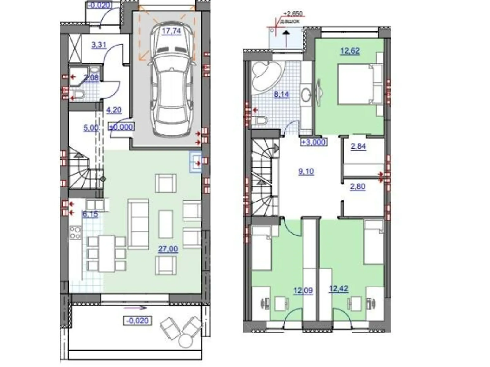 Продается дом на 2 этажа 135 кв. м с бассейном - фото 2