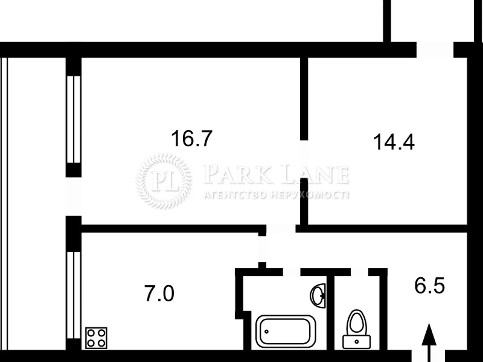 Продається 2-кімнатна квартира 55 кв. м у Києві, бул. Русанівський, 2/8 - фото 1