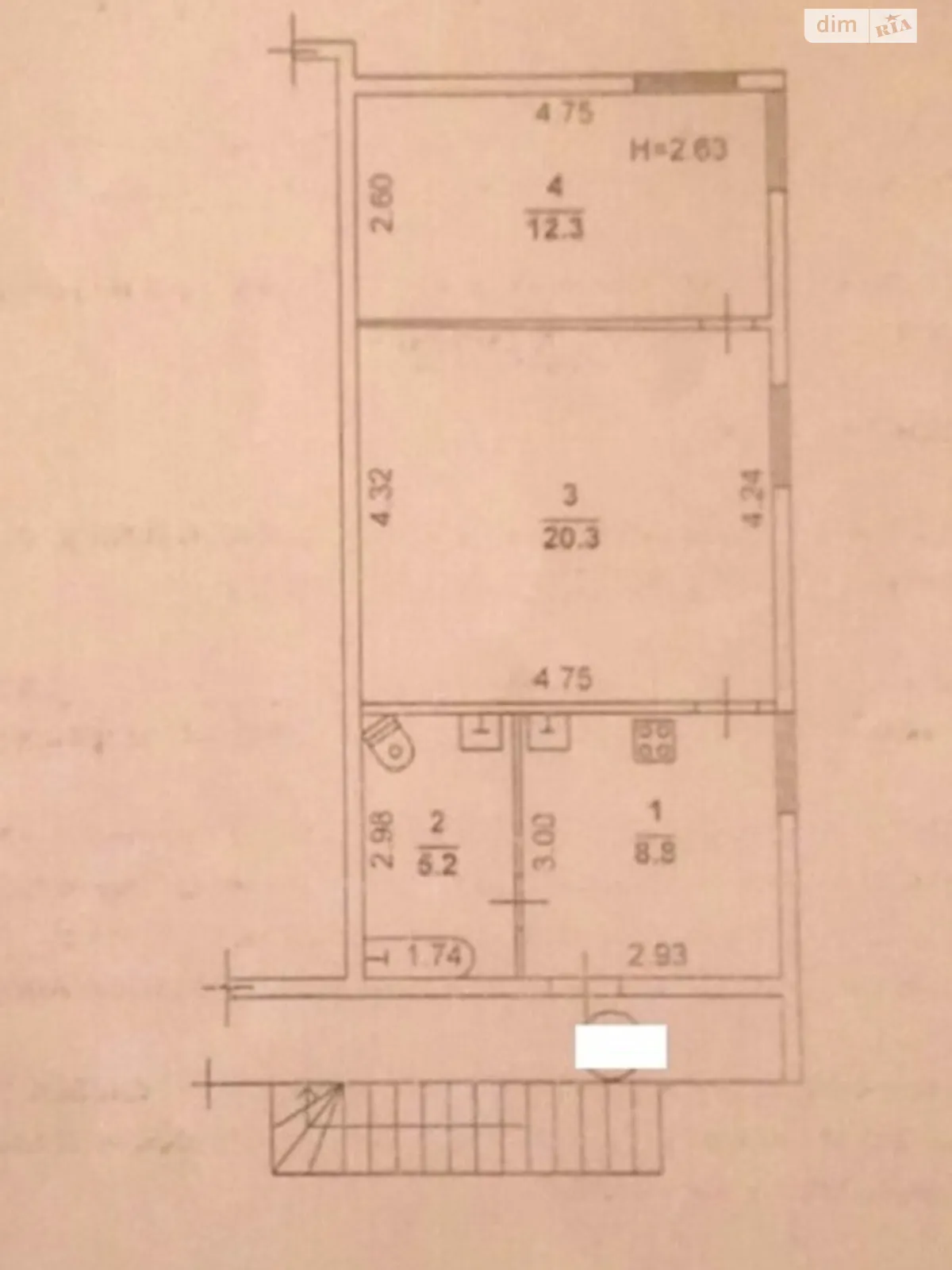 Продается 2-комнатная квартира 47.6 кв. м в Одессе, пл. Михайловская