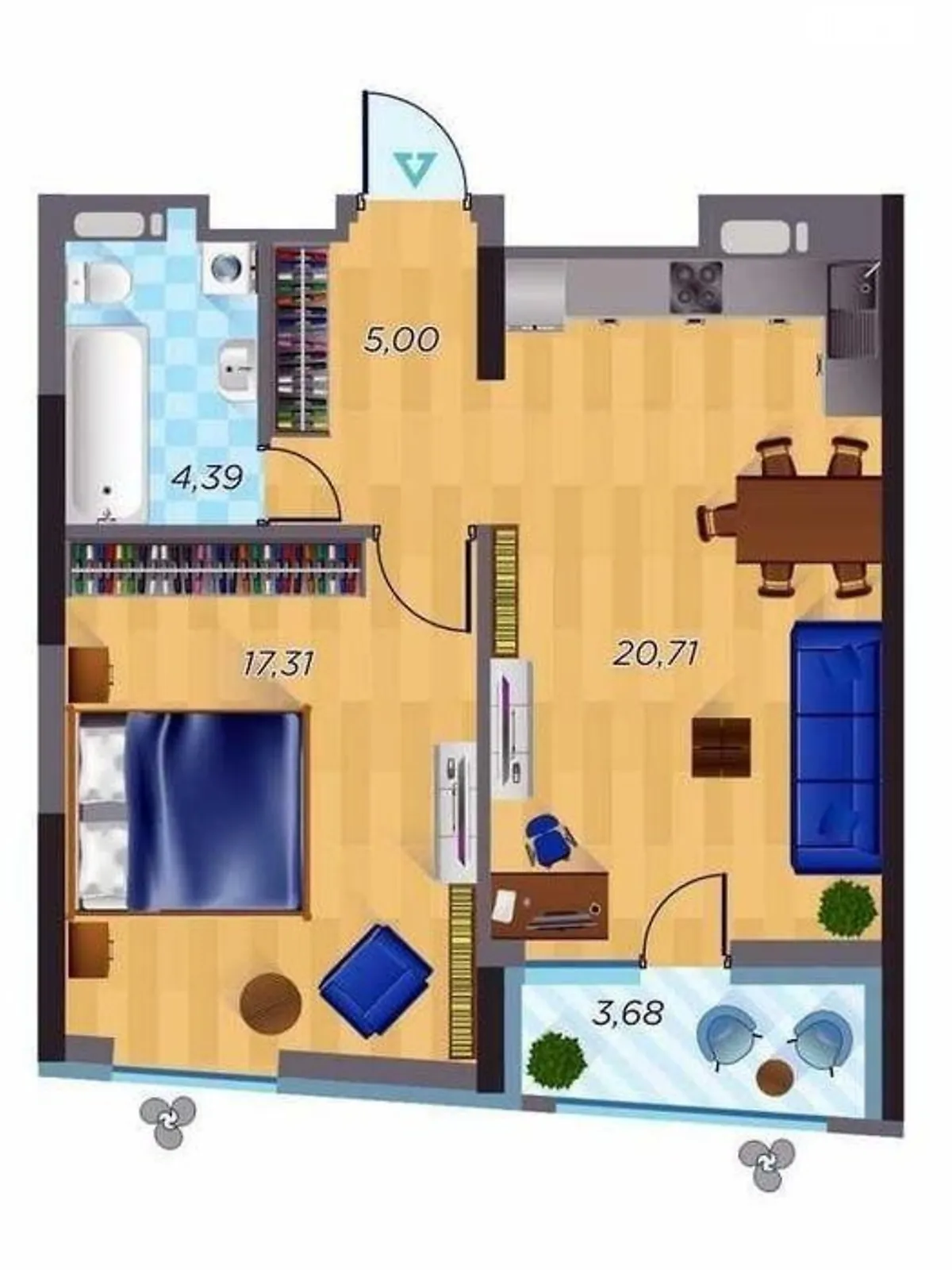 Продается 1-комнатная квартира 51 кв. м в Киеве, ул. Шолуденко, 30 - фото 1