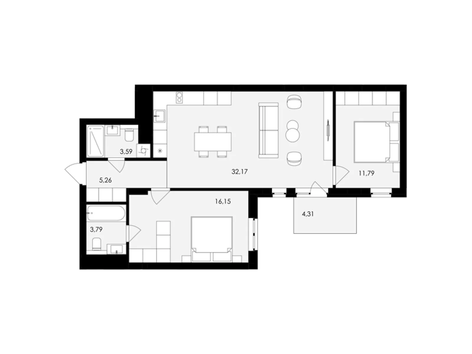 Продается 2-комнатная квартира 74 кв. м в Сокольниках, ул. Героев Майдана - фото 1