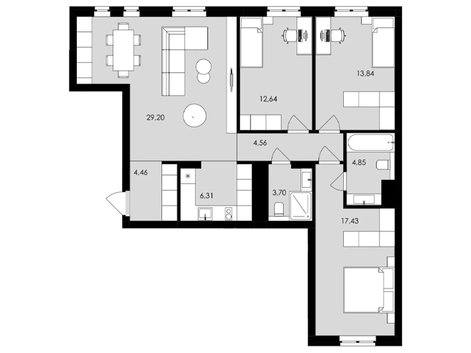 Продается 3-комнатная квартира 97 кв. м в Сокольниках, ул. Героев Майдана