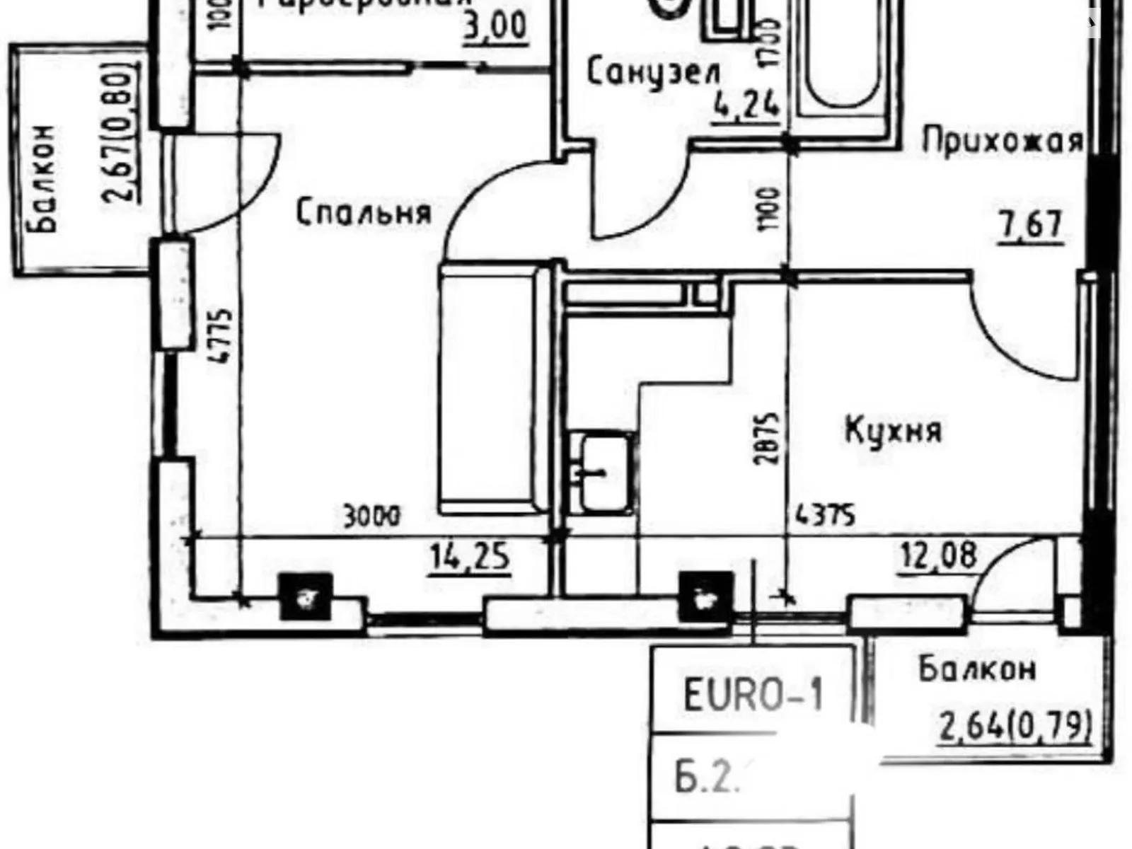 Продается 2-комнатная квартира 44 кв. м в Одессе, ул. Радостная