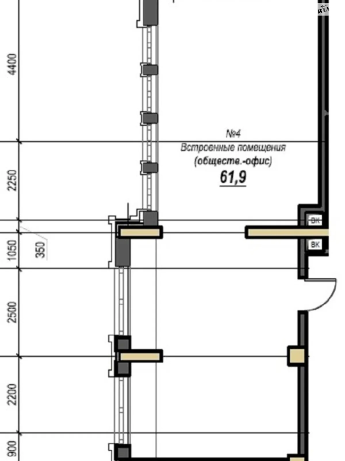 Продается помещения свободного назначения 61.9 кв. м в 14-этажном здании - фото 3