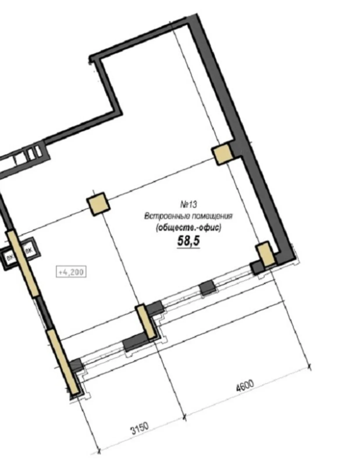 Продается помещения свободного назначения 58.8 кв. м в 14-этажном здании - фото 3