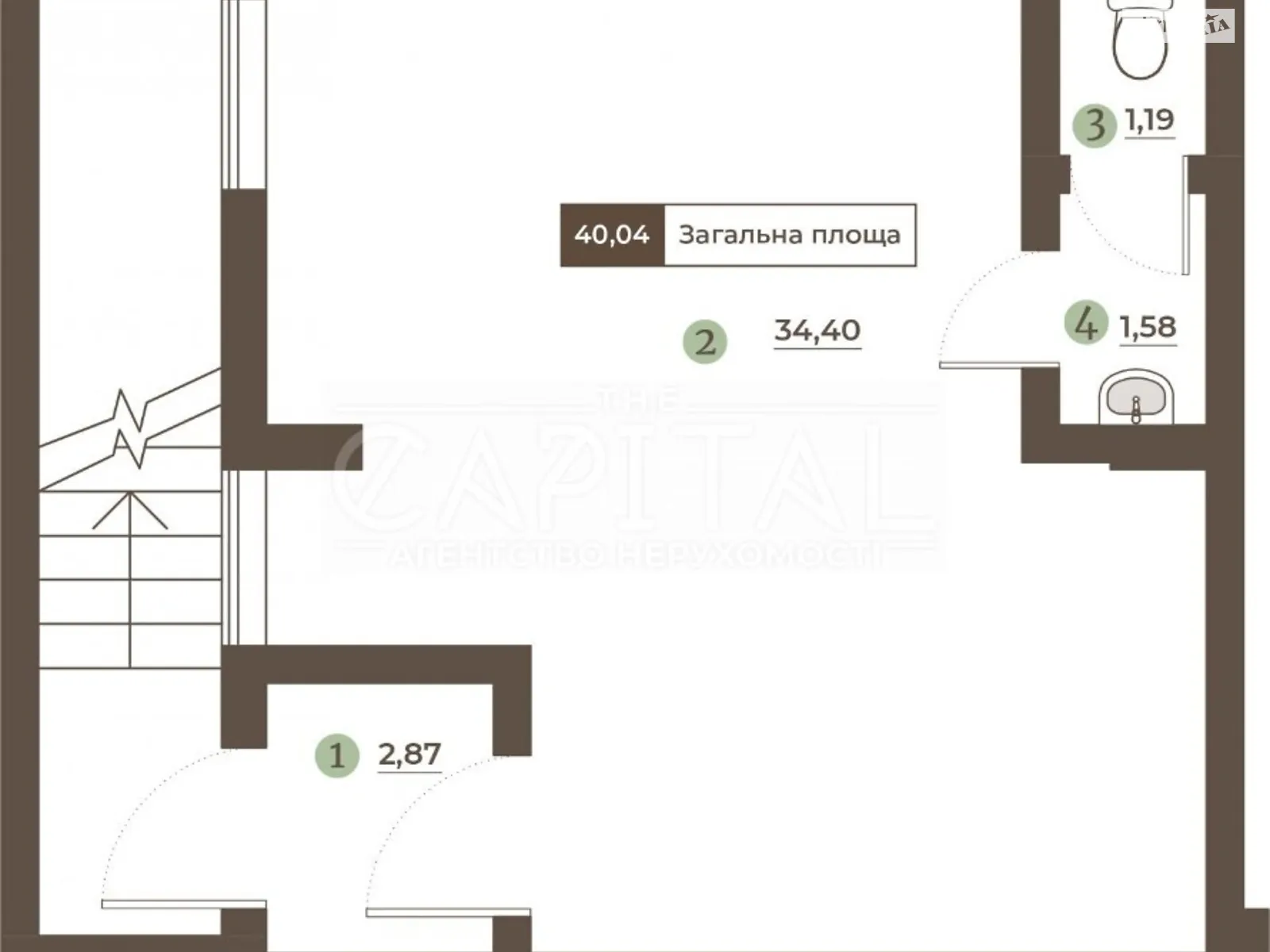 Продается помещения свободного назначения 40 кв. м в 4-этажном здании, цена: 56000 $ - фото 1