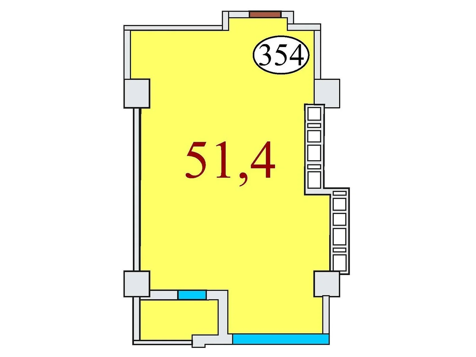 Продається 1-кімнатна квартира 51.4 кв. м у Дніпрі, вул. Айдарівська, 15 - фото 1