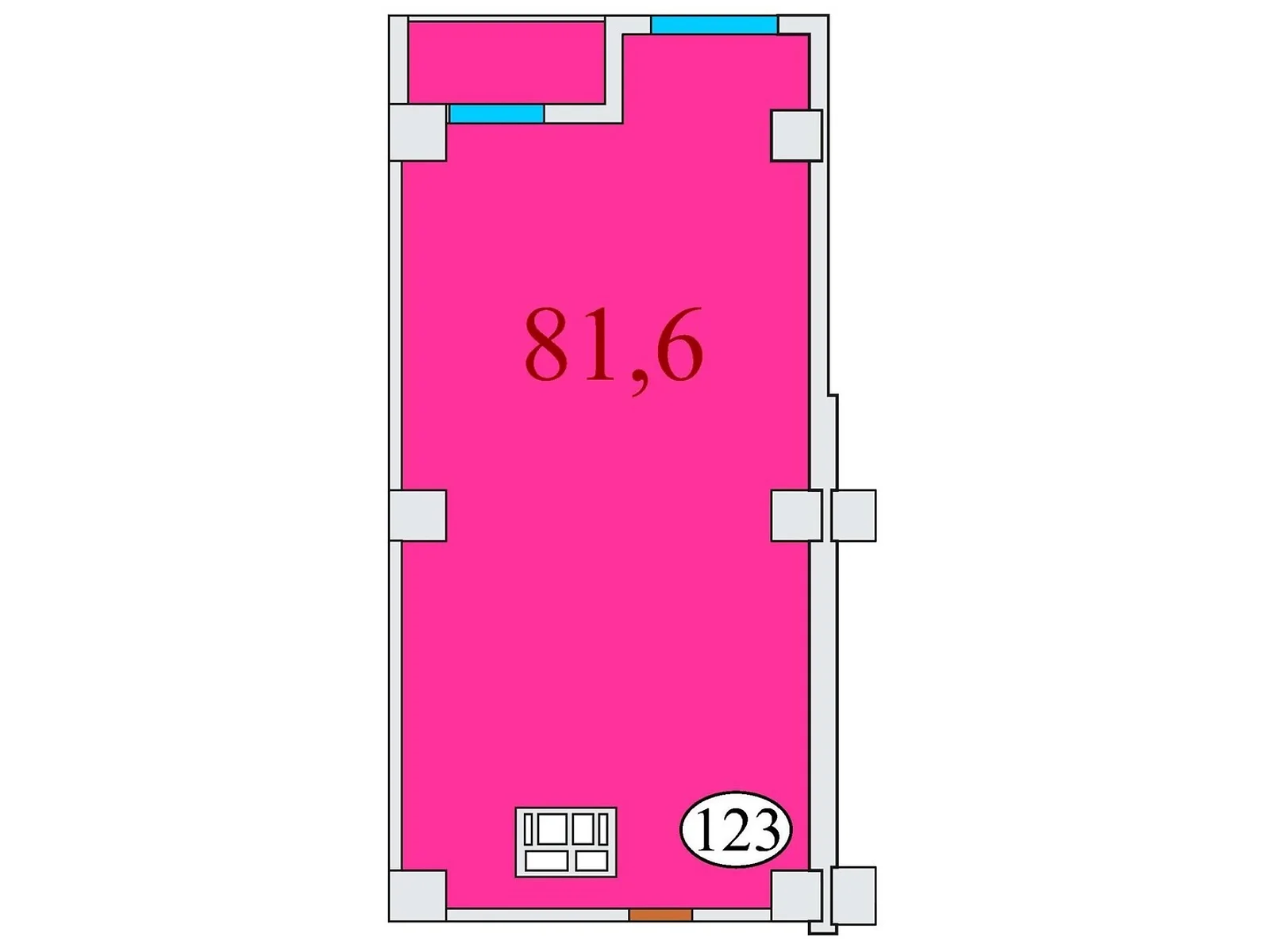 Продается 2-комнатная квартира 81.6 кв. м в Днепре, ул. Айдаривська, 15