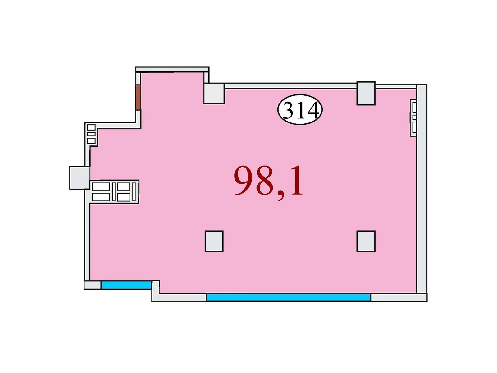 Продається 3-кімнатна квартира 98.1 кв. м у Дніпрі, вул. Айдарівська, 15