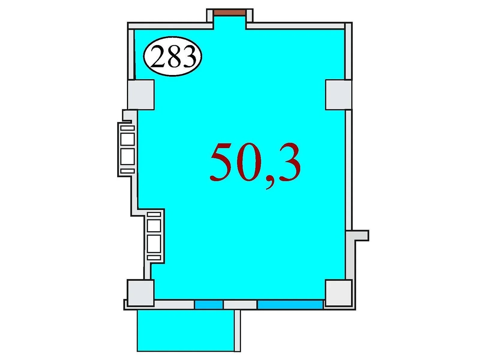 Продається 1-кімнатна квартира 50.3 кв. м у Дніпрі, вул. Айдарівська, 15 - фото 1