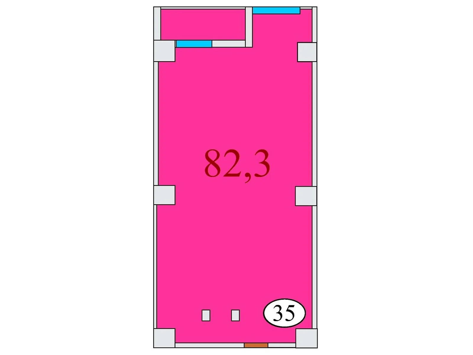 Продается 2-комнатная квартира 82.3 кв. м в Днепре, ул. Айдаривська, 15