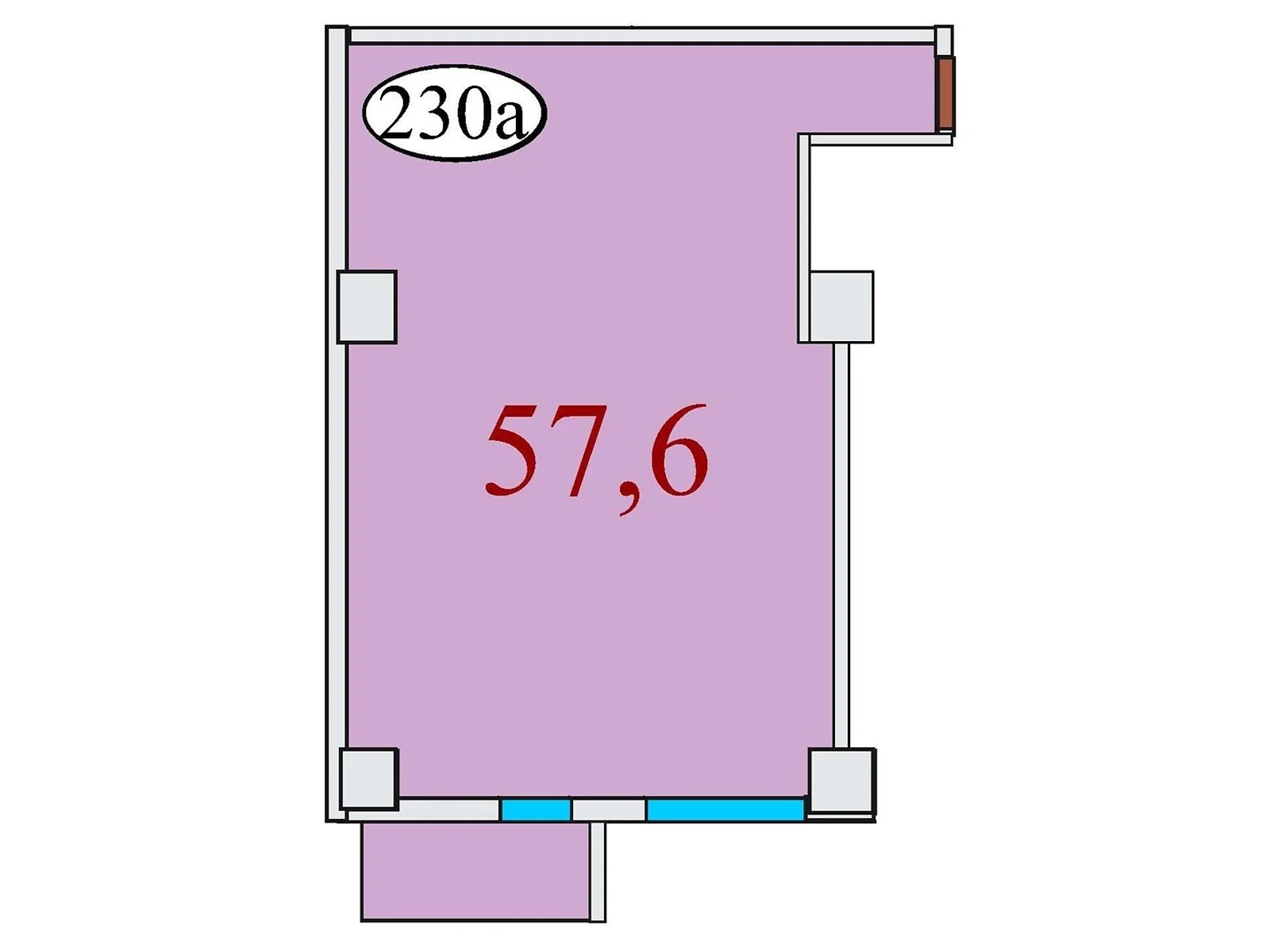 Продается 1-комнатная квартира 57.6 кв. м в Днепре, ул. Айдаривська, 15