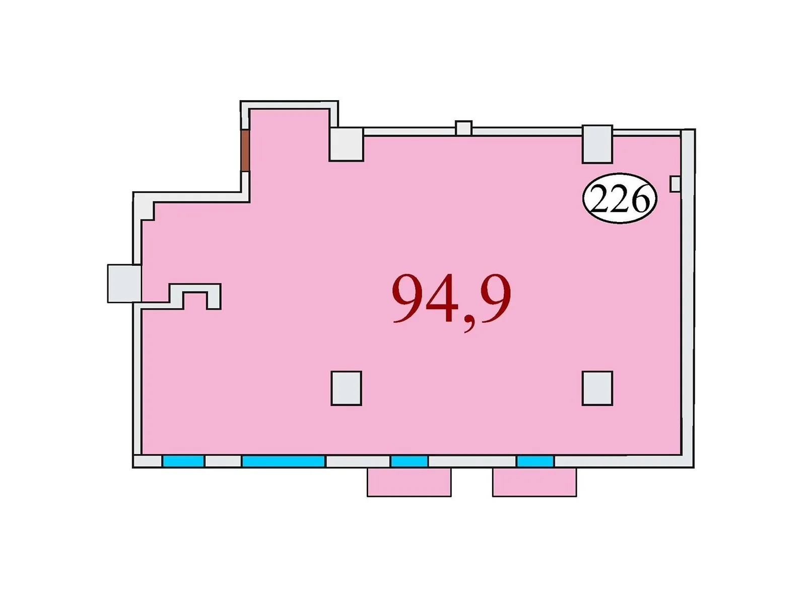 Продается 3-комнатная квартира 94.9 кв. м в Днепре, ул. Айдаривська, 15