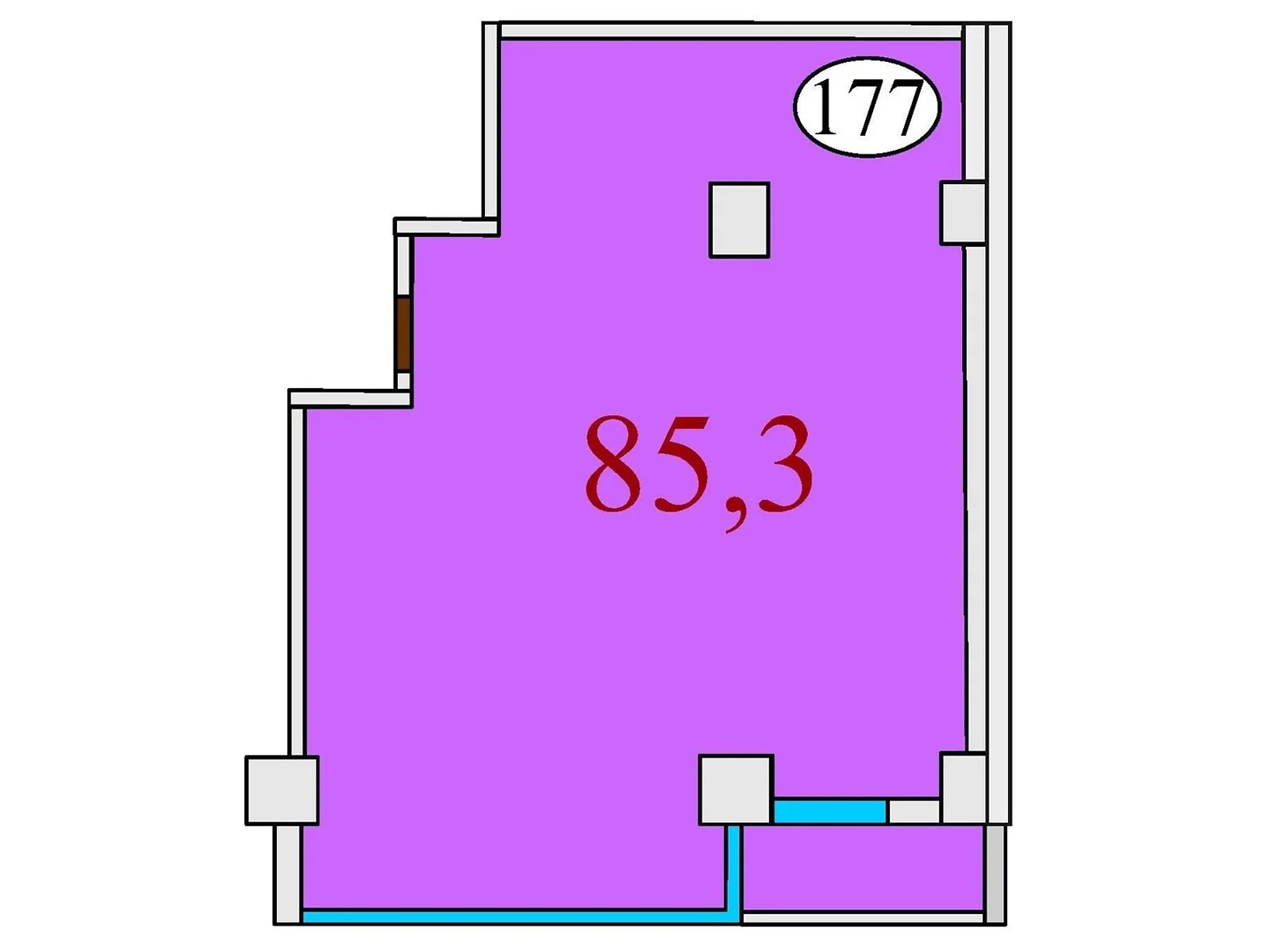 Продается 2-комнатная квартира 85.3 кв. м в Днепре, ул. Степана Бандеры(Шмидта), 15