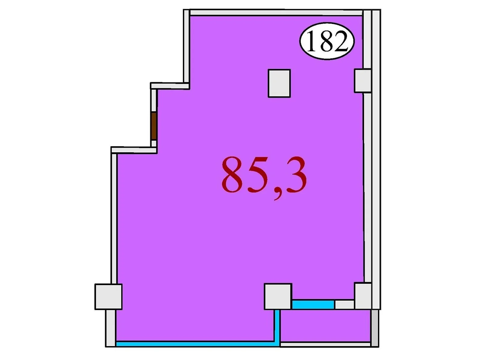 Продается 2-комнатная квартира 85.3 кв. м в Днепре, ул. Степана Бандеры(Шмидта), 15