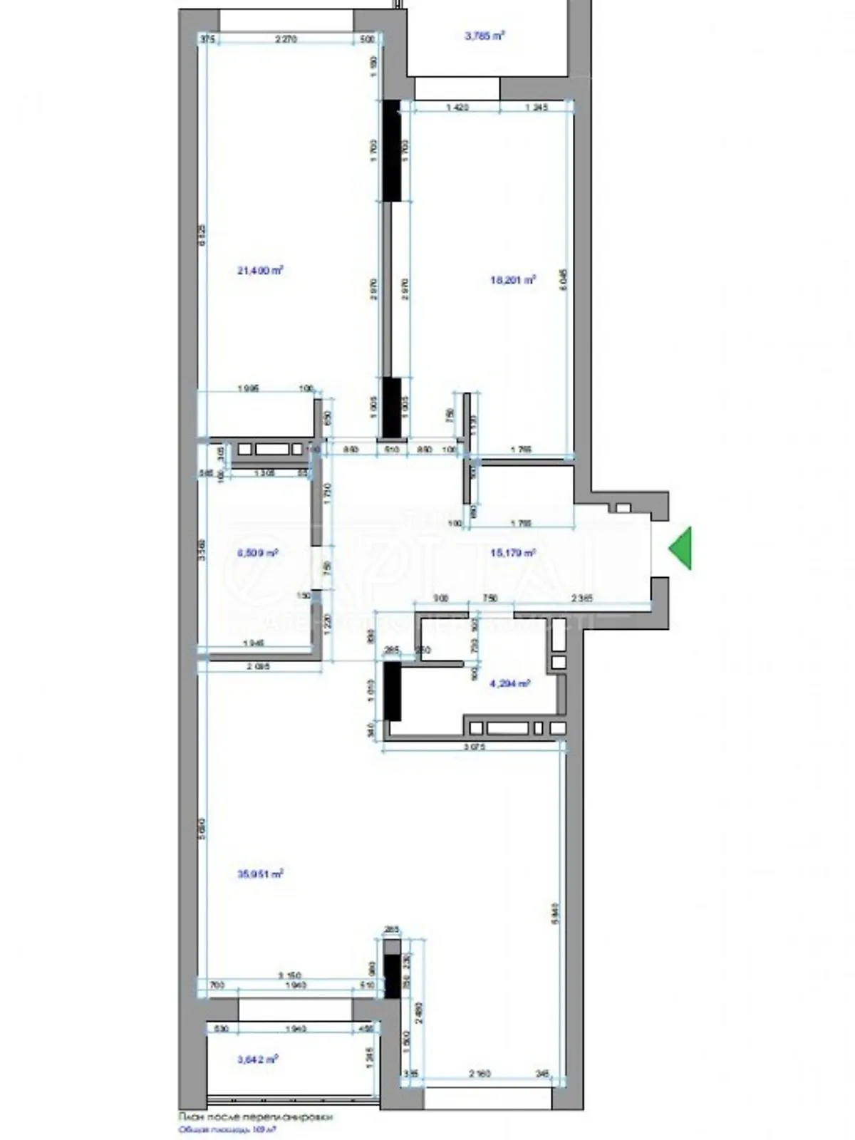 Сдается в аренду 3-комнатная квартира 108 кв. м в Киеве, ул. Казарменна(Григория Андрющенко), 6Г