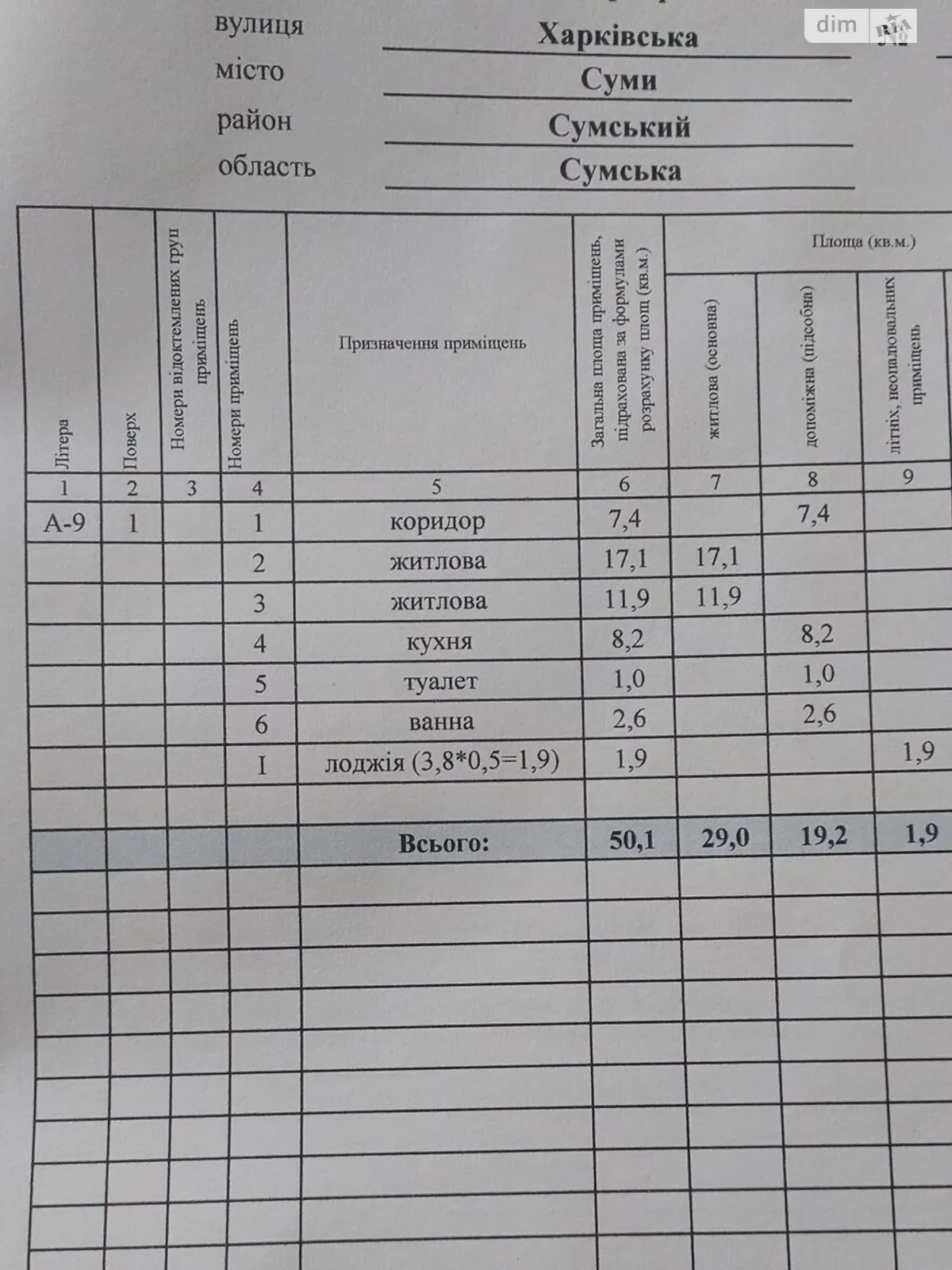 Продається 2-кімнатна квартира 50 кв. м у Сумах - фото 1