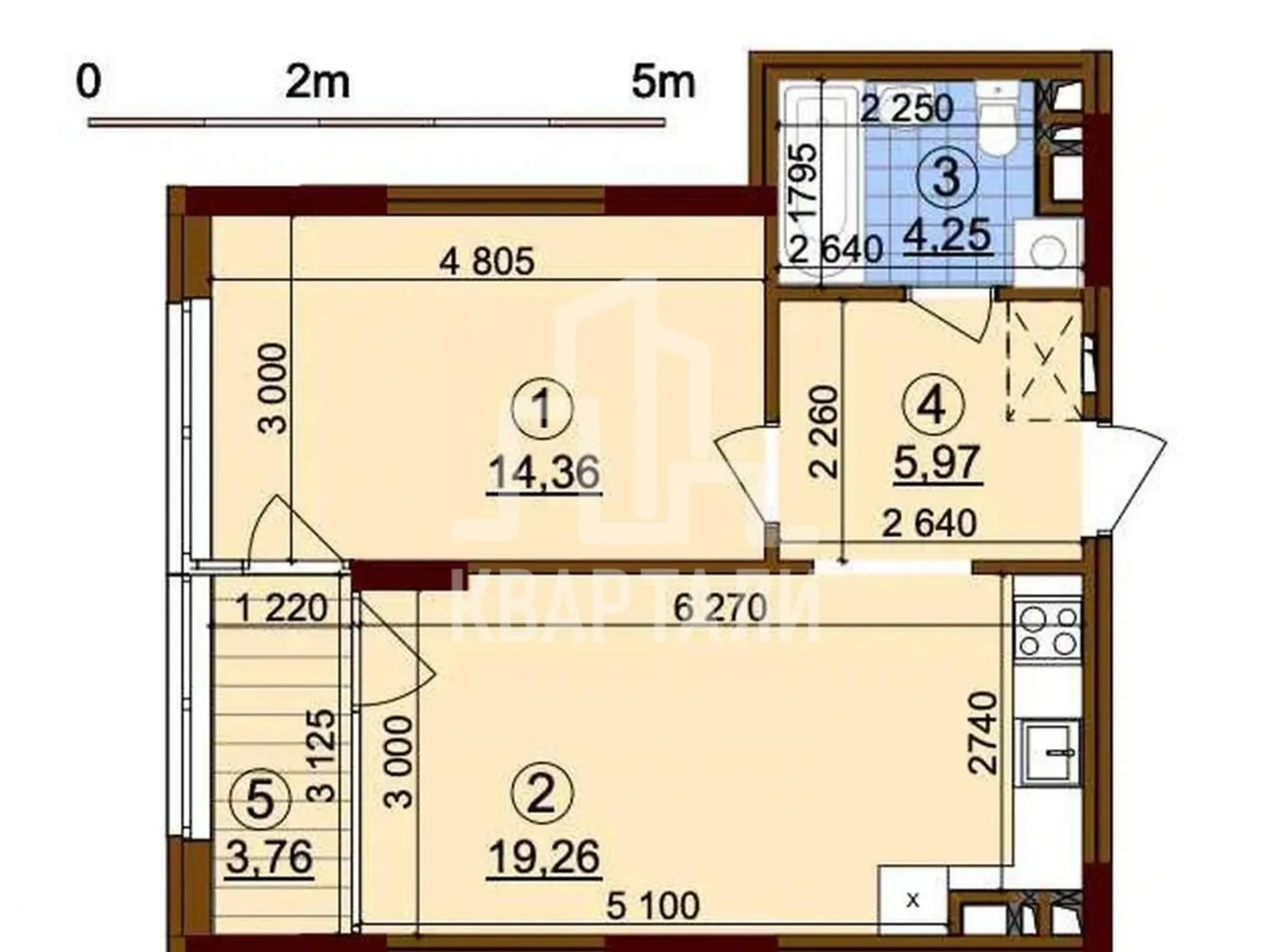 Продается 1-комнатная квартира 47.6 кв. м в Киеве, ул. Александра Олеся, 6