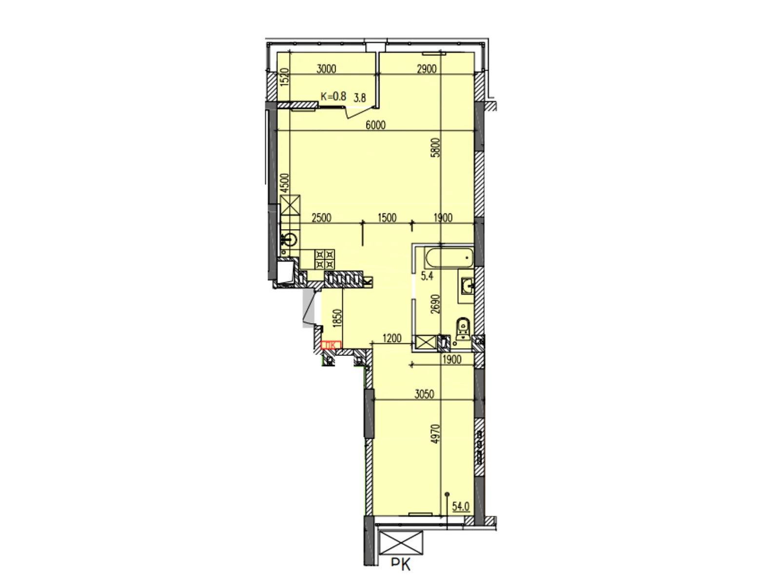 Продается 2-комнатная квартира 63.2 кв. м в Днепре, ул. Мандрыковская, 298