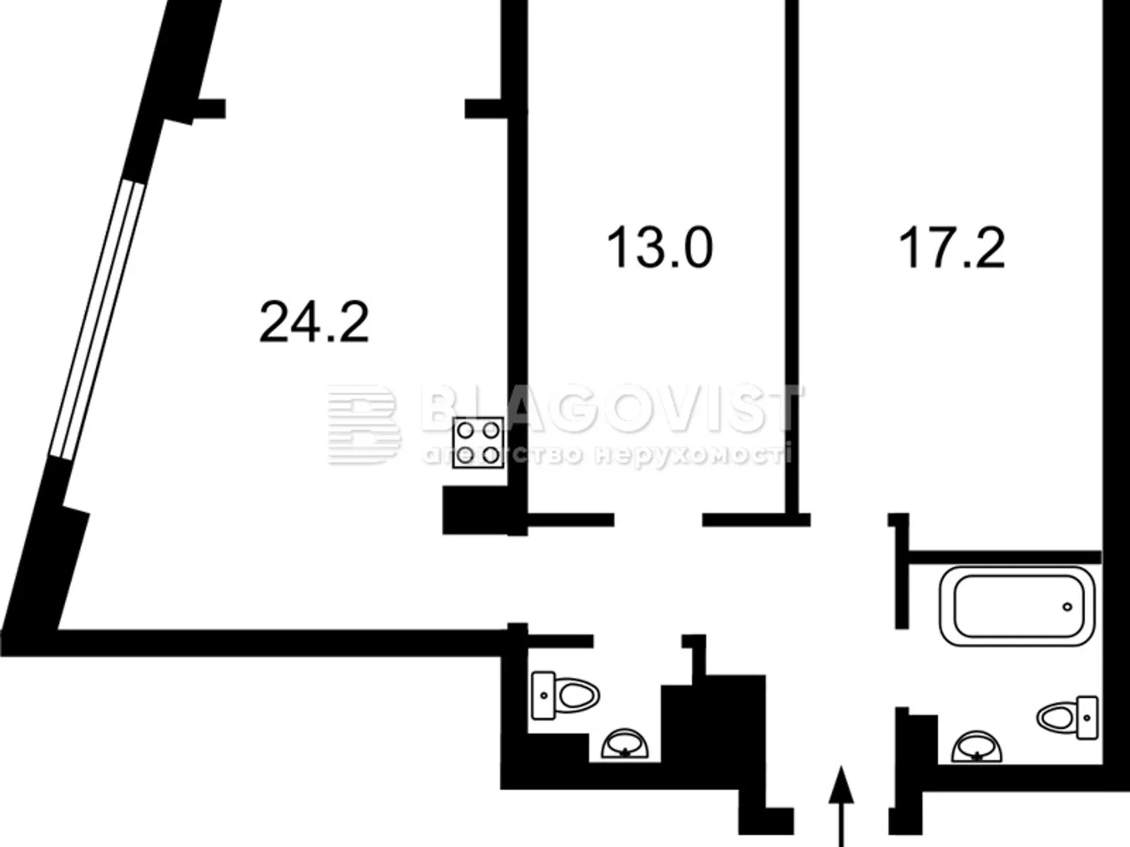 Продается 2-комнатная квартира 67 кв. м в Киеве, ул. Академика Заболотного, 1Б - фото 1