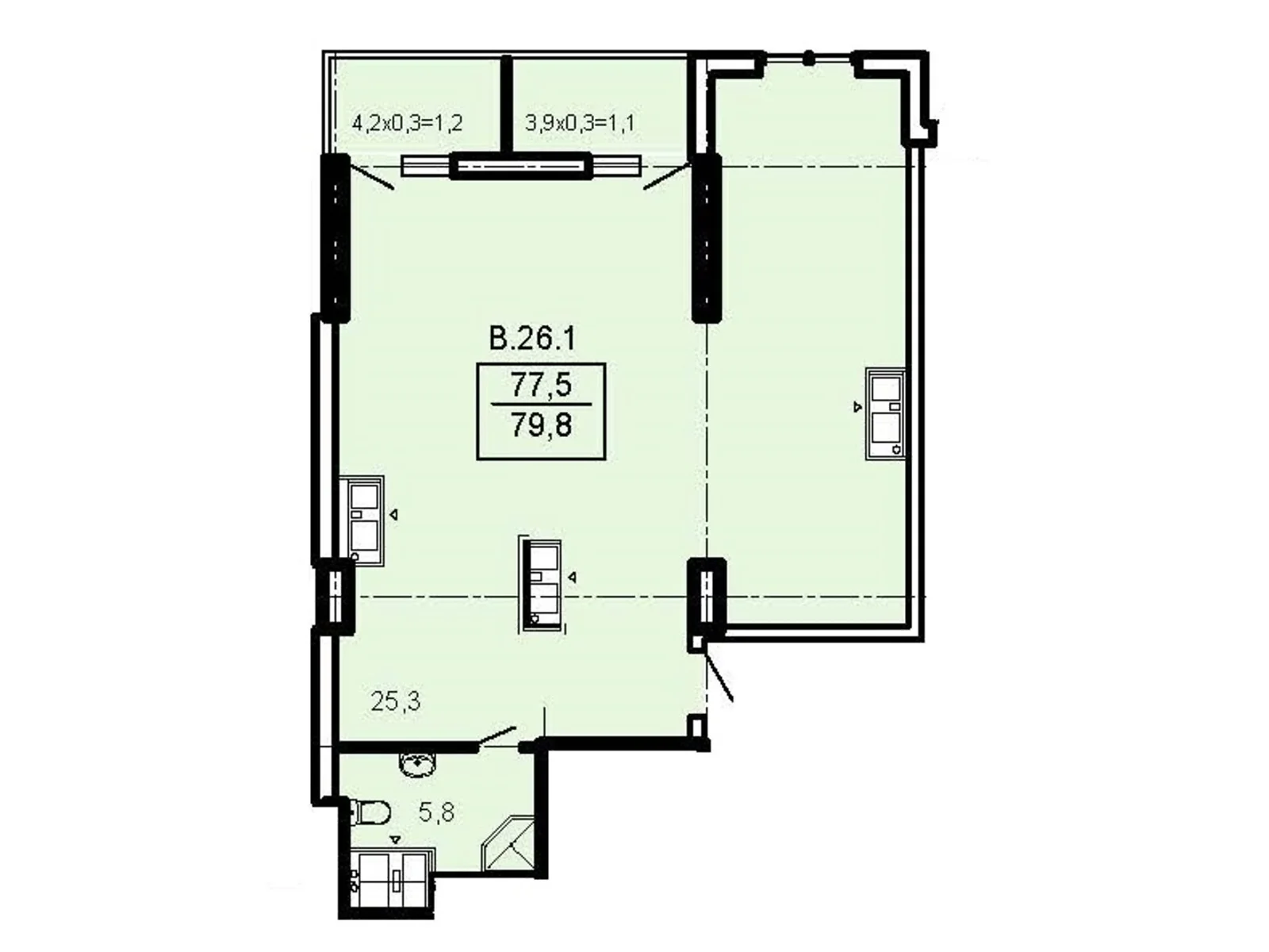 Продается 2-комнатная квартира 79.8 кв. м в Одессе, Фонтанская дор., 25 - фото 1