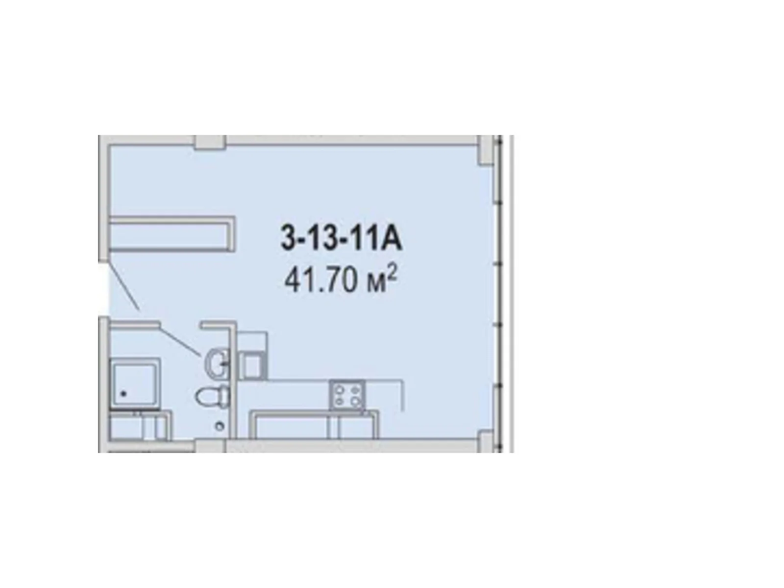 Продается 1-комнатная квартира 41.7 кв. м в Днепре, ул. Овражная, 15 - фото 1