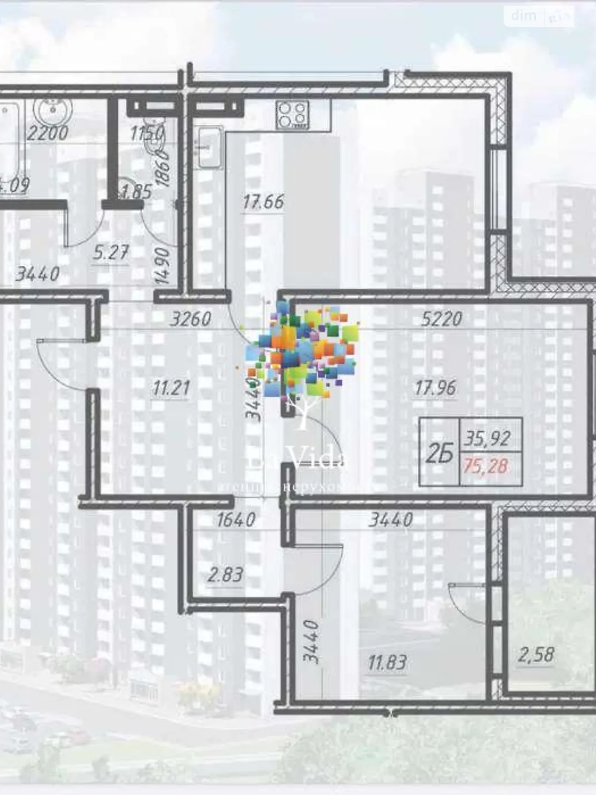 Продається 2-кімнатна квартира 75 кв. м у Києві, вул. Коноплянська, 22 - фото 1