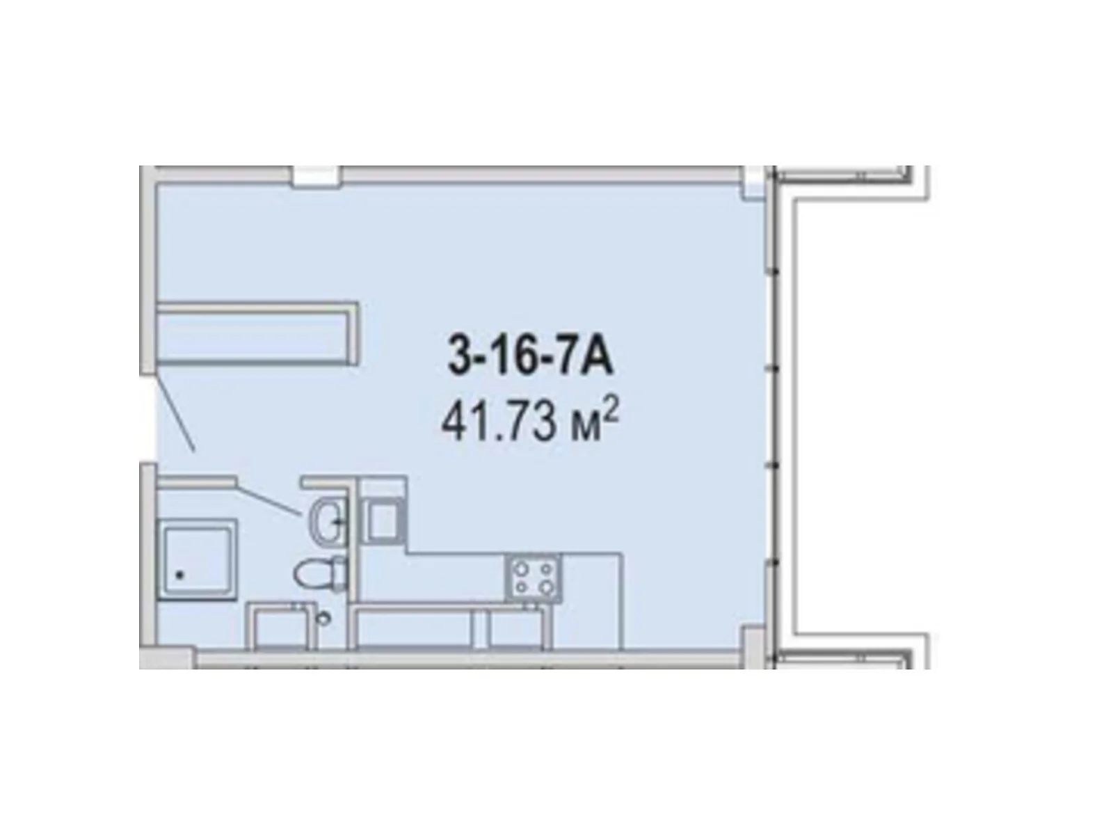 Продается 1-комнатная квартира 41.73 кв. м в Днепре, ул. Овражная, 15