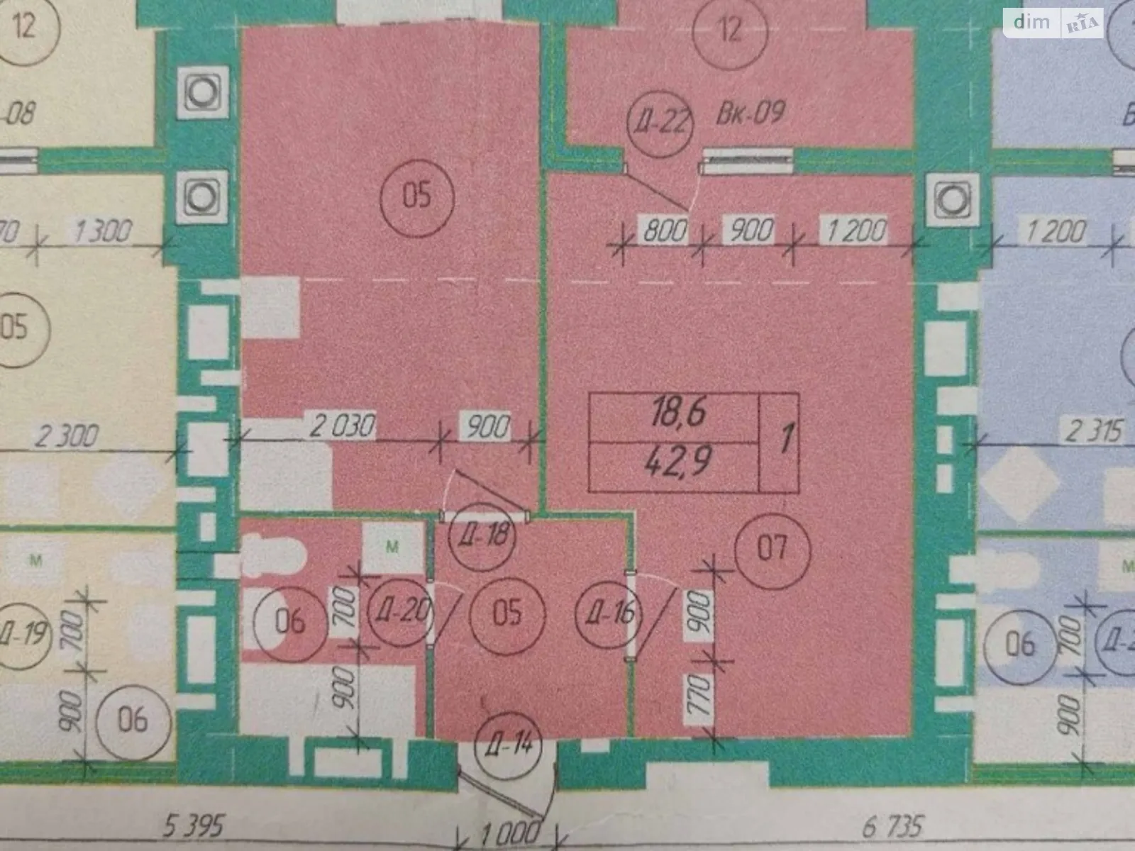 Продается 1-комнатная квартира 43 кв. м в Хмельницком - фото 1