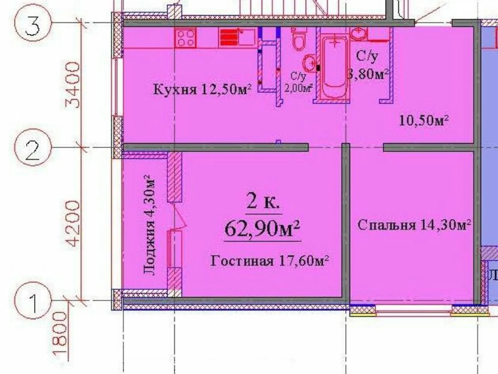 Продается 2-комнатная квартира 63 кв. м в Одессе, ул. Жаботинского, 54А