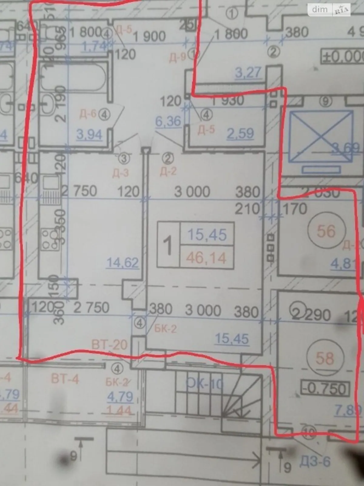 Продается 1-комнатная квартира 43 кв. м в Хмельницком, ул. Казацкая