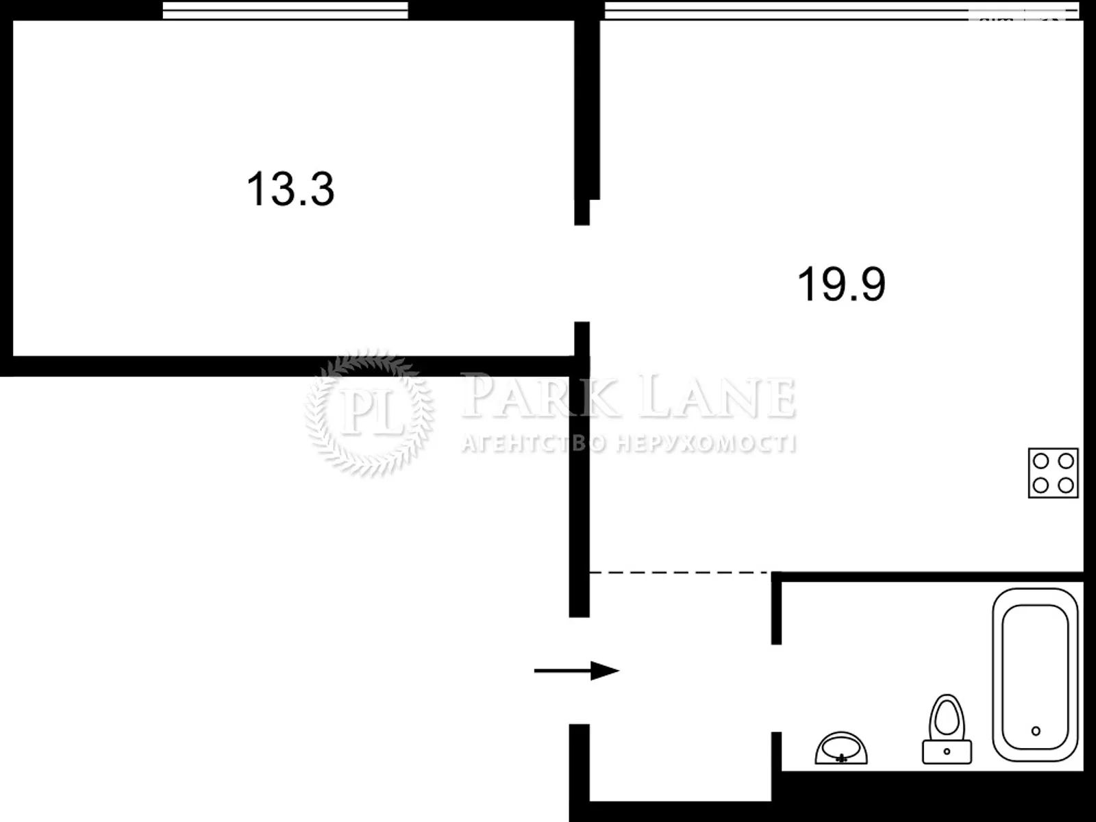 Продается 1-комнатная квартира 46 кв. м в Киеве, пл. Львовская, 15 - фото 1