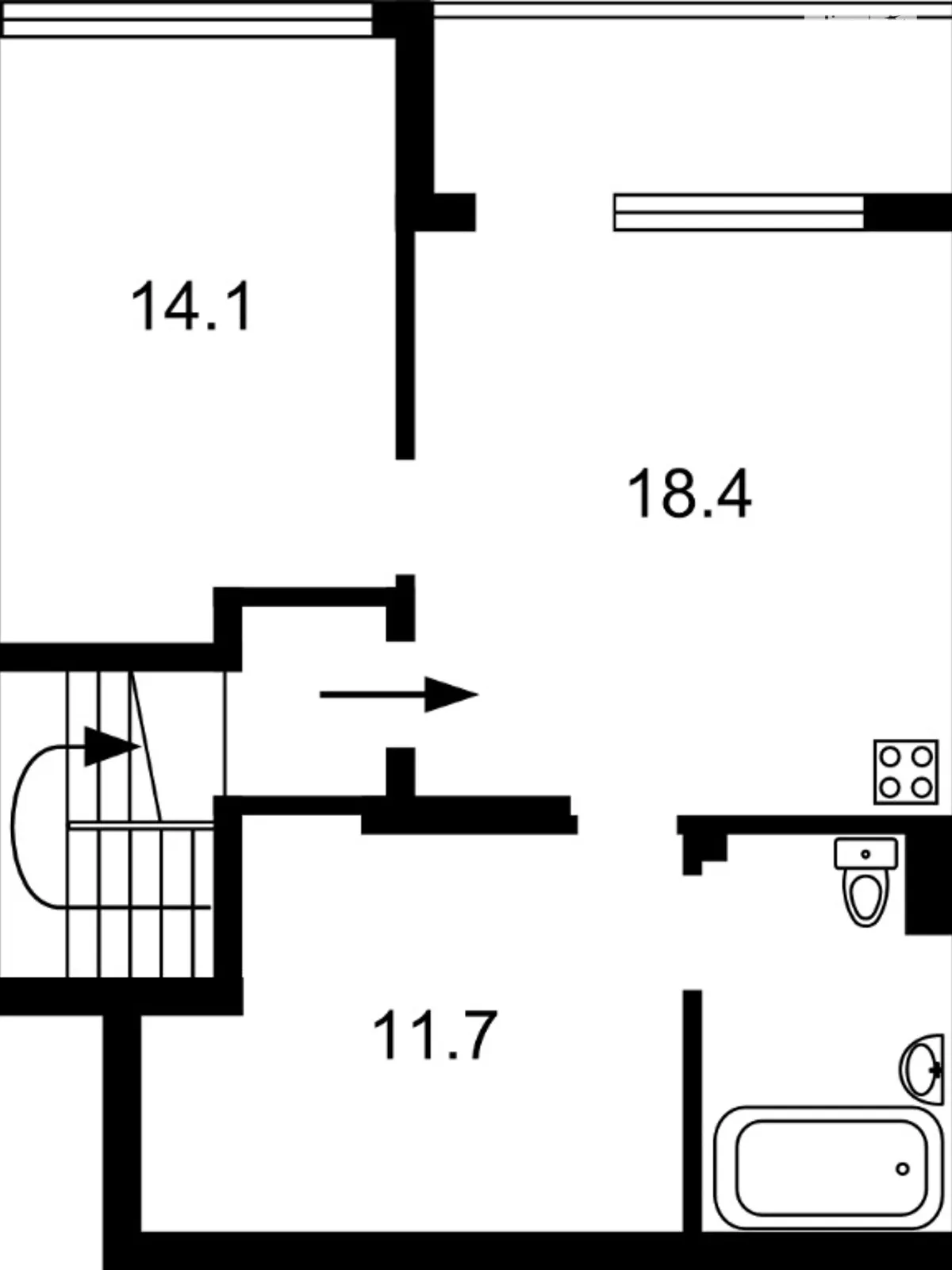 Продается 2-комнатная квартира 55.4 кв. м в Киеве, ул. Львовская, 15