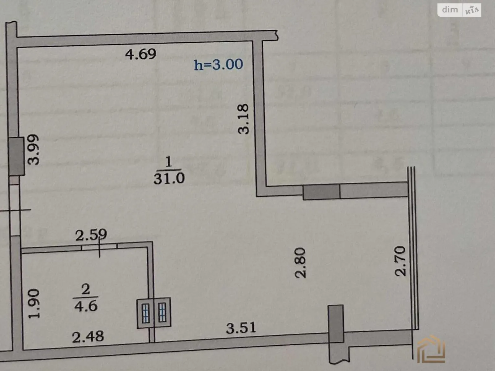 Продається 1-кімнатна квартира 36 кв. м у Одесі, пров. Ванний